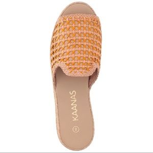 KAANAS Martinique Woven Espadrille Flat Slides 10